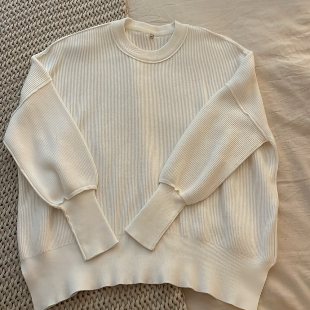 Oversized White Sweater Tunic